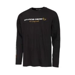 Savage Gear Signature Logo Long Sleeve T-Shirt Black Caviar