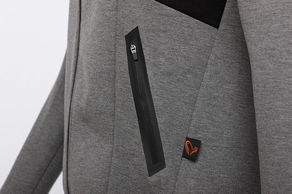 Savage Gear Tec-Foam Zip Hoodie Dark Grey Melange 4 Savage Gear Tec-Foam Zip Hoodie Dark Grey Melange - Image 4